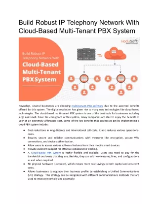 build robust ip telephony network with cloud