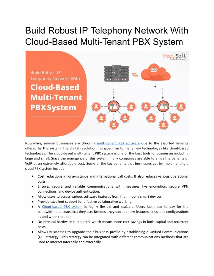 build robust ip telephony network with cloud