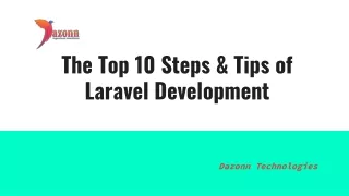 t he top 10 steps tips of laravel development