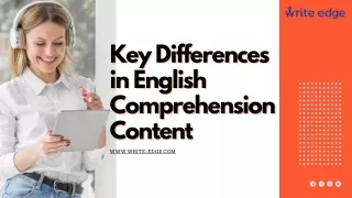 Key Differences in English Comprehension Content