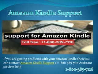 Amazon Kindle Support 1-800-385-7116 Assistant