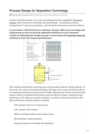 finepacstruture.blogspot.com-Process Design for Separation Technology