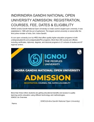 indirindira gandhi national open university