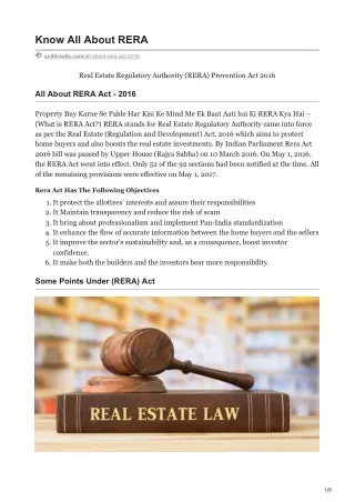know all about rera