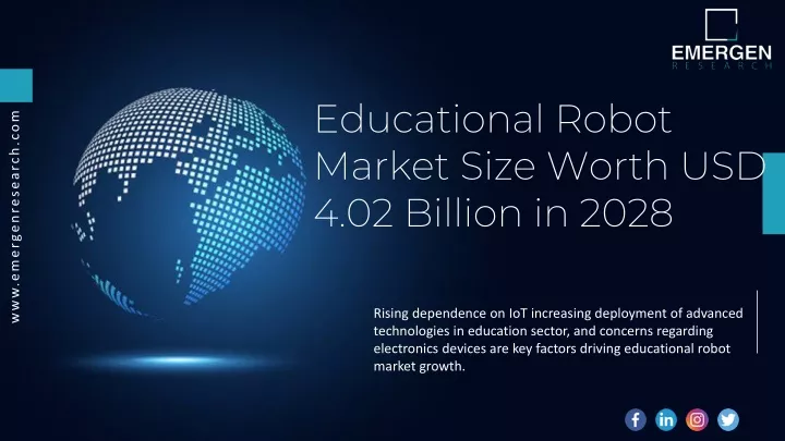 educational robot market size worth