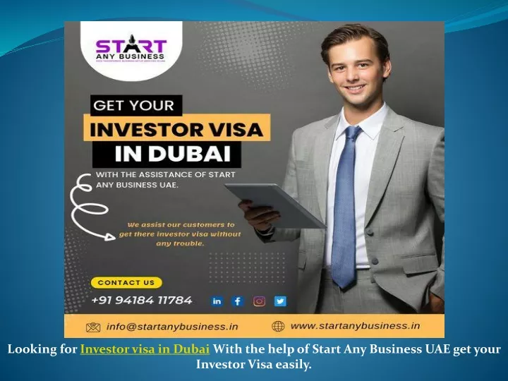looking for investor visa in dubai with the help