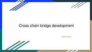 cross chain bridge development