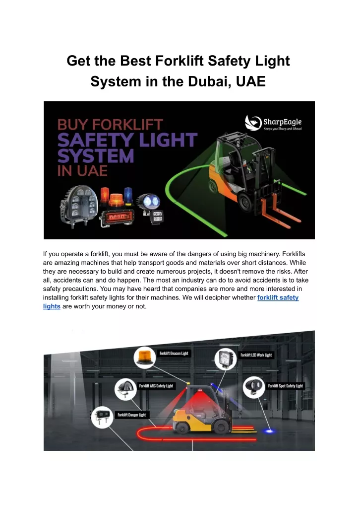 get the best forklift safety light system