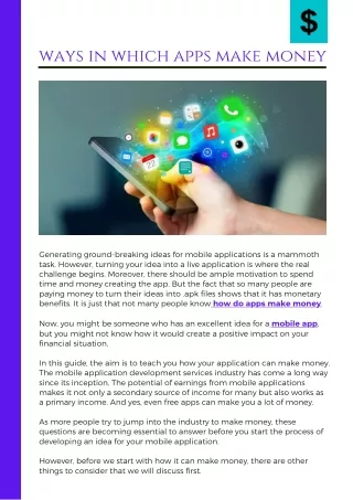 ways in which apps make money