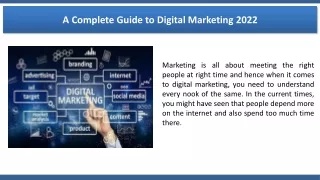 a complete guide to digital marketing 2022
