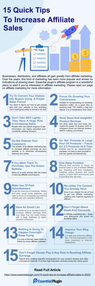 15 Quick Tips To Increase Affiliate Sales In 2022