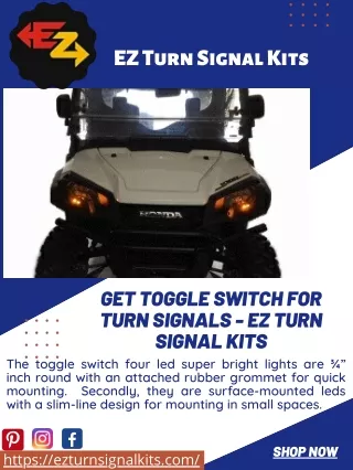 Get Toggle Switch for Turn Signals - EZ Turn Signal Kits