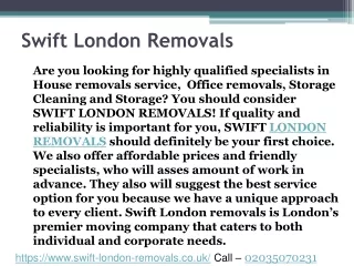Home removals london