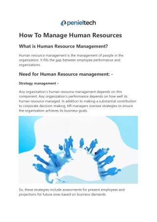 how to manage human resources