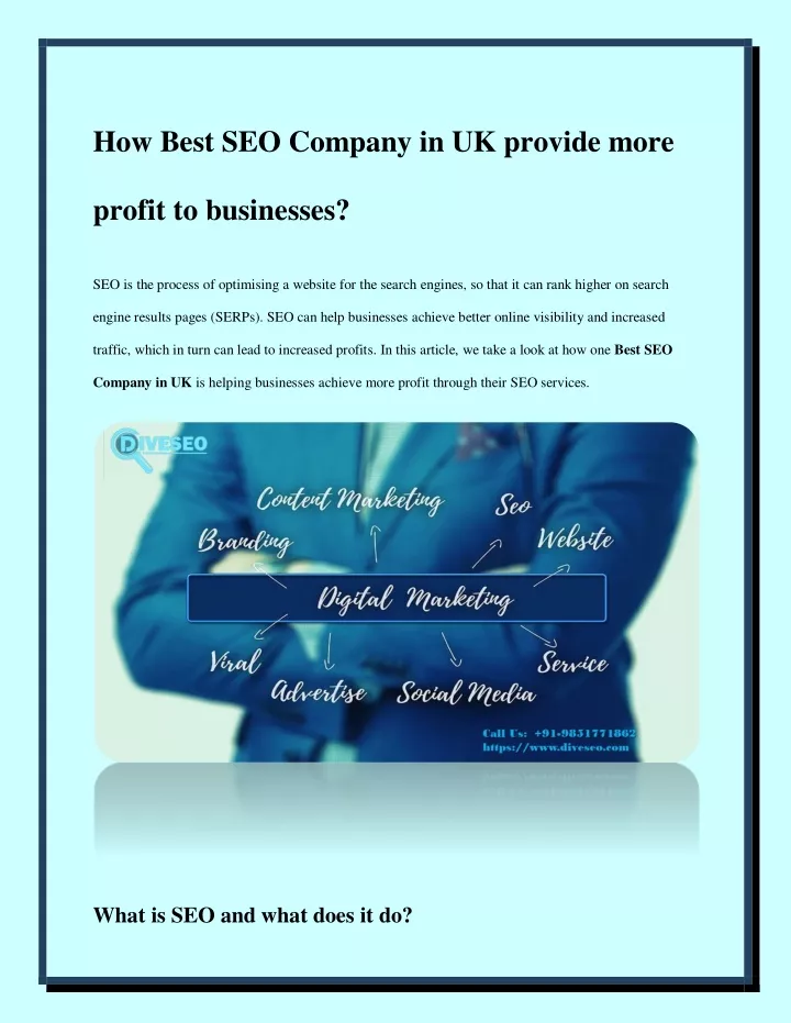 how best seo company in uk provide more