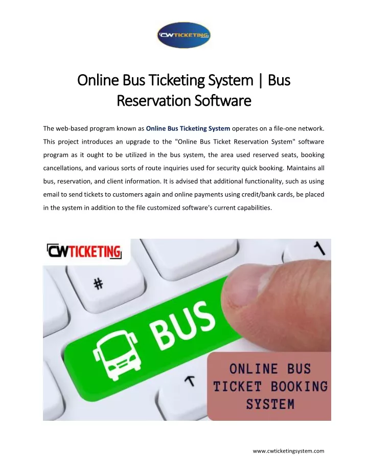 online bus ticketing system bus online