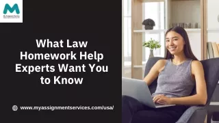 What Law Homework Help Experts Want You to Know