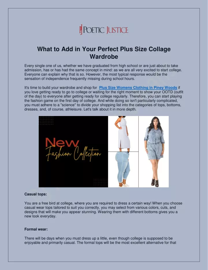 what to add in your perfect plus size collage