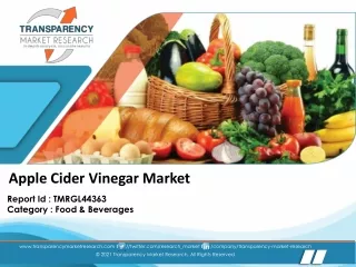 Apple Cider Vinegar Market Insights, 2019-2027