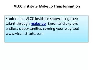 vlcc institute m akeup transformation