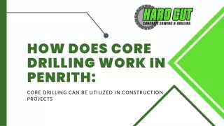 How does core drilling work in Penrith