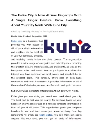 the entire city is now at your fingertips with