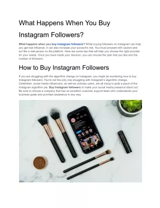 What Happens When You Buy Instagram Followers?