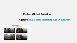 One of Bahrain's top websites for real estate is aqarats.com