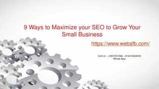 9 Ways to Maximize your SEO to Grow Your Small Business