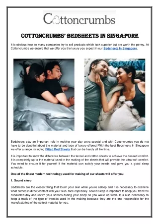 CottonCrumbs’ bedsheets In sIngapore