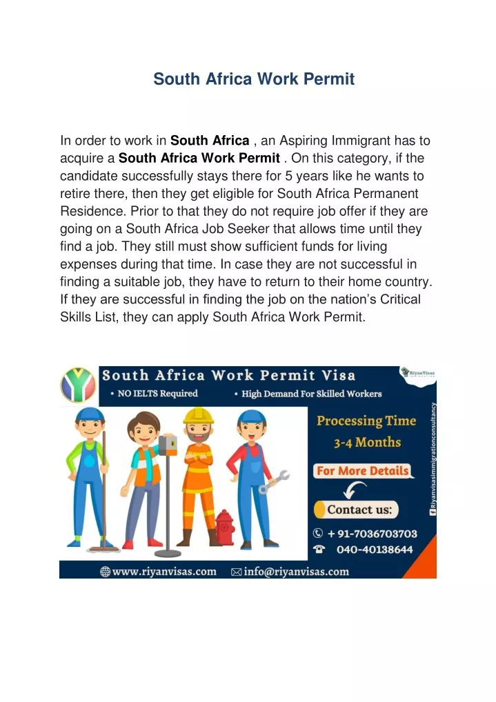 south africa work permit