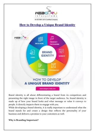 how to develop a unique brand identity