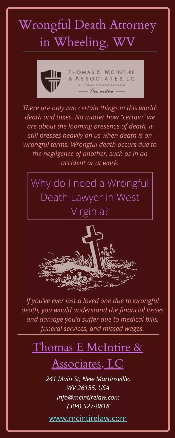 wrongful death attorney in wheeling wv