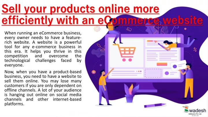 sell your products online more efficiently with an ecommerce website