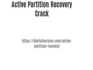 active partition recovery crack
