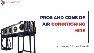 Pros and Cons of Air Conditioning Hire