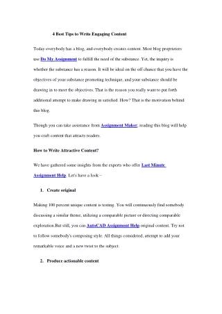 4 best tips to write engaging content