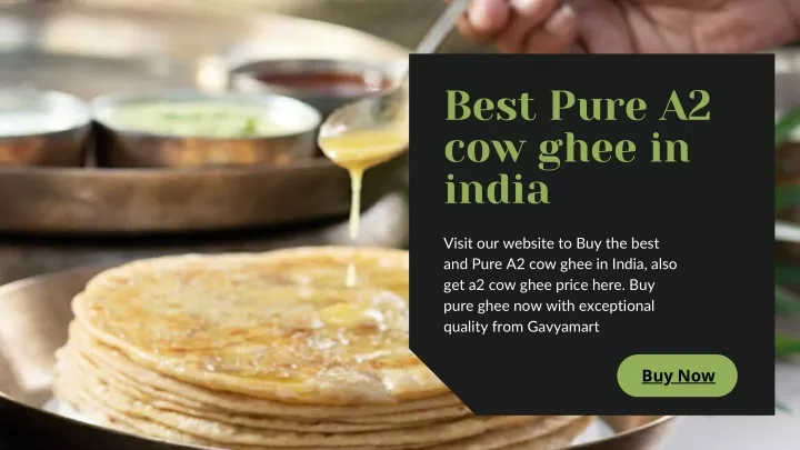 best pure a2 cow ghee in india