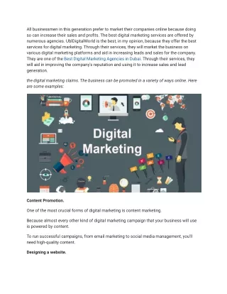 The Different Ways of Digital Marketing.