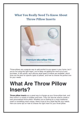 what you really need to know about throw pillow