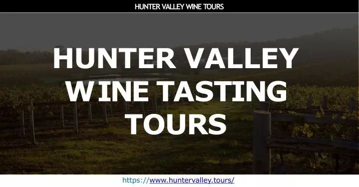 hunter v alley wine t ou r s