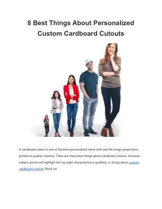 8 best things about personalized custom cardboard