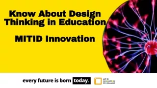 know about design thinking in education mitid