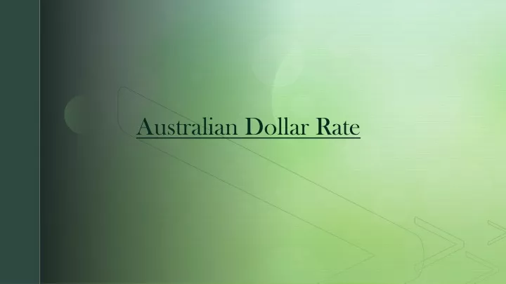 australian dollar rate
