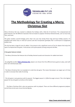 the methodology for creating a merry christmas