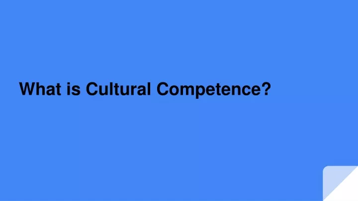what is cultural competence