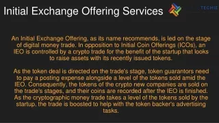 Initial Exchange Offering Services | IEO Development Company