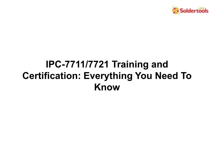 ipc 7711 7721 training and certification