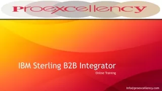 IBM sterling B2B Integrator  online training By Proexcellency.