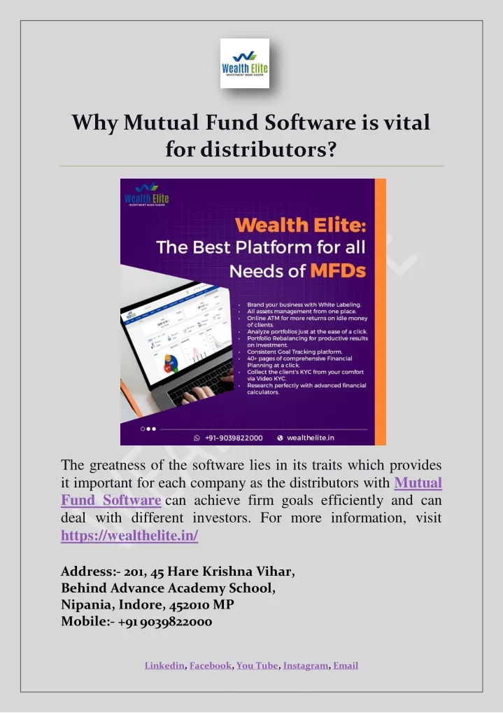 why mutual fund software is vital for distributors